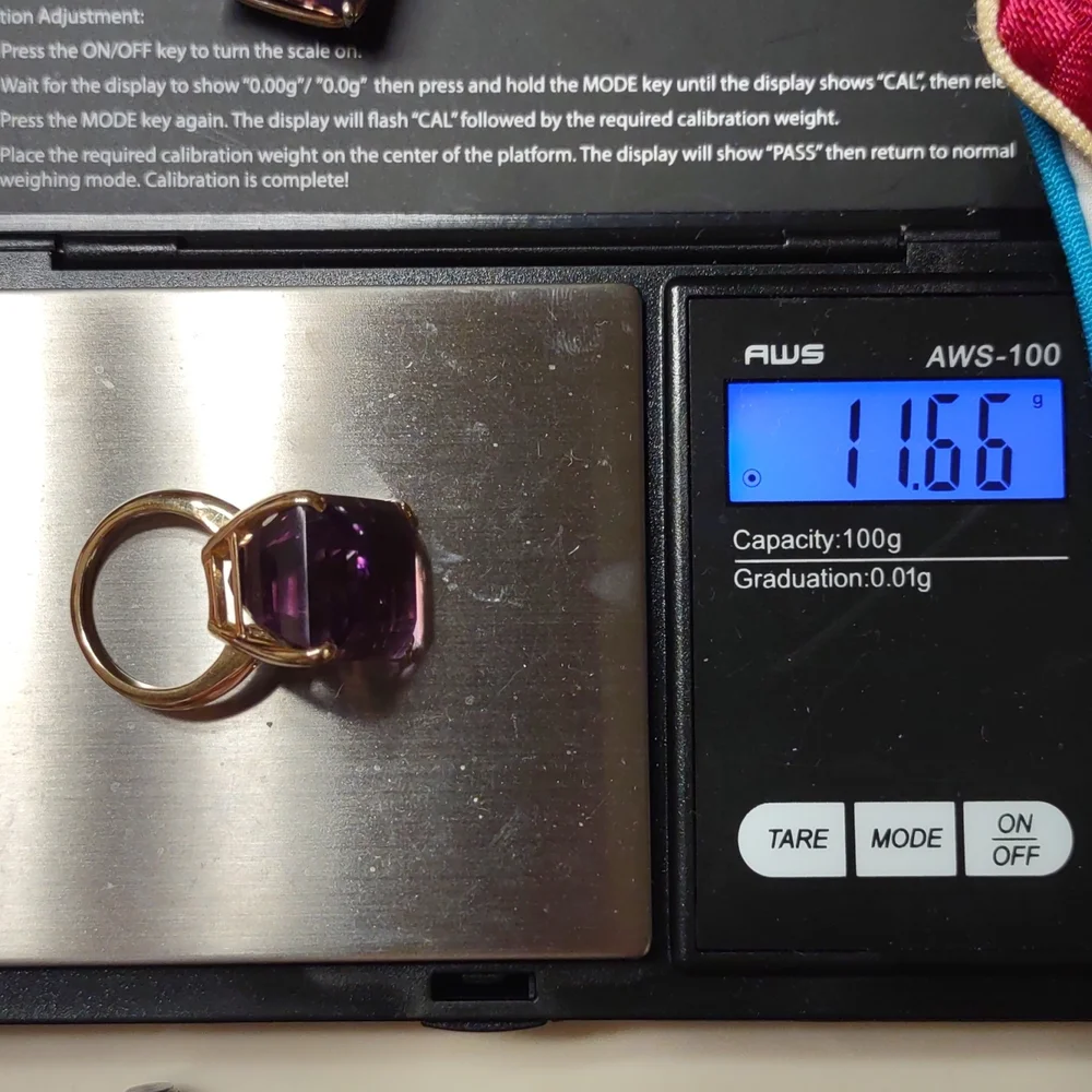 Ametrine ring 14kt yellow gold Large Statement Ring